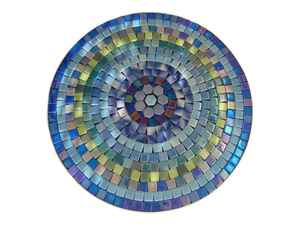 Dazzling <b>Mosaic</b> Side Table: Iridescent <b>Art</b> - Blue Coffee Table - Side Table - Livingroom Decor - Gift - Product Image 6