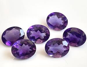 Amatista Natural Oval 8x10mm Corte Facetado-Amatista Púrpura Suelta Calidad Superior - Product Image 1