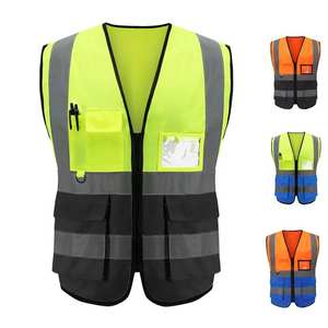 Veste de sécurité sans manches en polyester haute visibilité avec bande réfléchissante certifiée CE, séchage rapide pour les travailleurs de la construction et les travailleurs en extérieur - Product Image 6