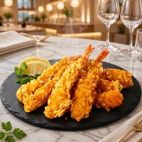 Bouchées croustillantes de maïs pané surgelées de style japonais, personnalisées OEM, en morceaux entiers étirés, pour apéritif, export en vrac