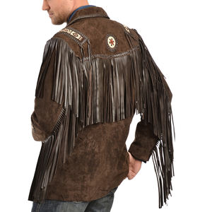 OEM/ODM calidad superior Western Cowboy chaquetas de cuero de piel de vaca para los hombres - Product Image 6