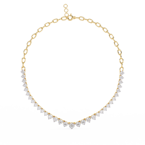 Lab Grown Diamond 18K Gold <b>Necklace</b> for Women Beautiful Jewelry Piece - Product Image 1