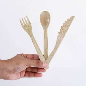 Cucharas de diseño de madera de buena oferta, Decoración de cocina, diseño de restaurante y Hotel, cubiertos naturales con diseño de acabado pintado - Product Image 1