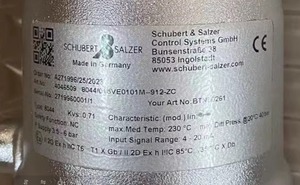 วาล์วประตูบานเลื่อนแบรนด์ schubert & salzer ใหม่ดั้งเดิมพร้อมตัวกำหนดตำแหน่งแบบดิจิทัล: 8043 - Product Image 5