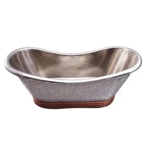 รองเท้าแตะคู่ทองแดงสำหรับห้องน้ำวิลล่าแบบตั้งได้หรูหรา - Product Image 2