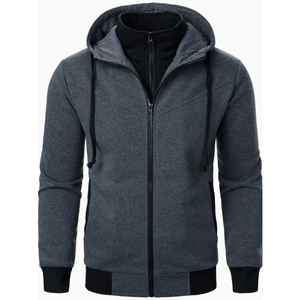 Veste coupe-vent grise élégante à capuche et extérieur personnalisation sweat à capuche en polyester bonne qualité - Product Image 4