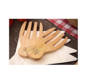 Hot Selling Large Wooden Salad Servers Set For Personalized Use Customized Logo Wooden Salad Hands Customized Packing And Sale - Product Image 2