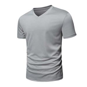 Camiseta de Cuello en V para Hombre, Manga Corta, 100% Algodón Jersey, de Alta Calidad, con Costuras Reforzadas, Estilo Urbano, para Gimnasio y Entrenamiento, Precio Económico, Nueva Llegada - Product Image 1