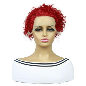 Perruque <span class=keywords><strong>femme</strong></span> 13*1, coupe courte bob avec dentelle frontale, <span class=keywords><strong>cheveux</strong></span> naturels et couvre-tête complet, <span class=keywords><strong>cheveux</strong></span> humains véritables - Product Image 2