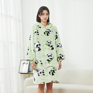 Sudadera con Capucha y Bolsillo para Invierno, Cálida, para Exteriores, al por Mayor, Sudadera con Capucha Tipo Manta con Diseños Impresos - Product Image 2