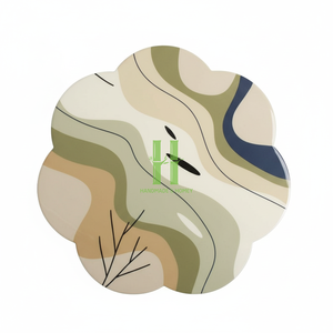 Sous-verres en bambou faits à la main, écologiques, personnalisés, style bohème, fleurs pastel, décoration de table de mariage durable, artisanat vietnamien HNH - Product Image 2