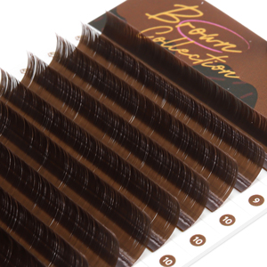 ขนตาสีน้ำตาลเข้มแบบง่ายพัดลมขนตาสีน้ำตาลเข้มเพิ่มวอลลุ่มขนตาสีน้ำตาลธรรมชาติ - Product Image 1