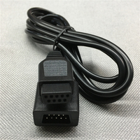 XL XLYT-23 1.8M Kabel Ekstensi Pengontrol Gamepad Berkabel 9-Pin Kabel Pengisi Daya Genesis MD2 Mega Drive Aksesoris Game Hitam