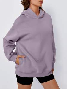 Sudadera con capucha de gran tamaño personalizada para mujer al por mayor, ropa informal, el mejor material usado, sudaderas con capucha de gran tamaño transpirables para mujer - Product Image 3