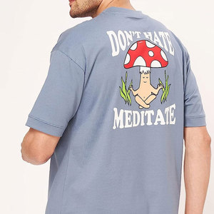 T-shirts à manches courtes pour hommes de haute qualité, col rond, logo personnalisé, couleur écologique, design vierge, export, coton décontracté - Product Image 4