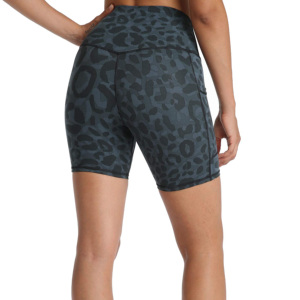 กางเกงขาสั้นโยคะออกกำลังกายผ้าสแปนเด็กซ์/โพลีเอสเตอร์ ระบายอากาศ แห้งเร็ว พิมพ์ลายได้ตามต้องการ เอวสูง ยกกระชับสะโพก เนื้อผ้านุ่ม สำหรับผู้หญิง - Product Image 2