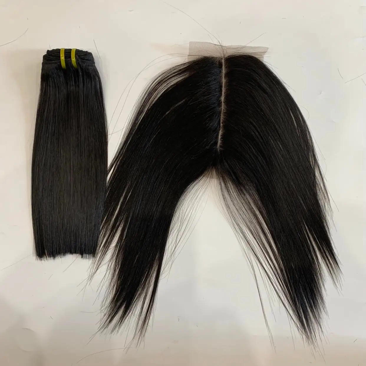 Bundle 및 closure 뼈 straight natural 색 인간의 레미 (high) 저 (quality hair from Livihair company 에 베트남 hair extension