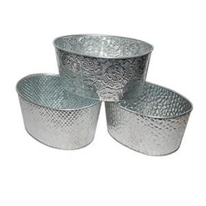 Macetas de Hierro Metálico con Asa Lateral, Macetas para Plantas de Jardín a Bajo Precio, Juego de 2 Macetas Galvanizadas con Forma Personalizada - Product Image 5