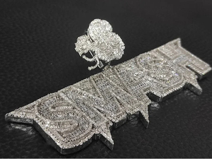 Colgante de oro de 14K y 18K Hip Hop, joyería fina, colgante de nombre de diamante cultivado en laboratorio VVS, colgante de diamante CVD helado para hombre - Product Image 4
