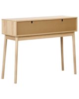 Table console en teck massif au design moderne pour usage intérieur, matériau de haute qualité avec finition en bois naturel