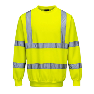 Ropa de trabajo de invierno de alta visibilidad de manga larga para hombre, sudaderas de estilo de Jersey, sudadera reflectante de manga larga - Product Image 2