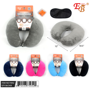 Cuscino da Viaggio Portatile per il Collo con Mascherina per Orecchie e Maschera per Occhi, 12 Pezzi/Confezione, in Memory Foam e Cotone Gonfiabile, Personalizzabile con Logo, Morbido e Confortevole - Product Image 1