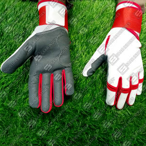 Prix de gros Gants de Frappeur en Cuir de Vache Véritable Cabretta Softball Gants d'Entraînement Personnalisés à Manchettes Longues pour le Baseball - Product Image 1