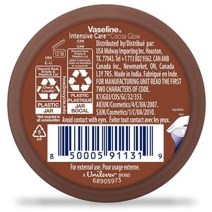 Crema Corpo Vaseline Cocoa Glow Confezione da 6 – Crema Idratante al Burro di Cacao Puro 48H <span class=keywords><strong>per</strong></span> <span class=keywords><strong>Pelle</strong></span> Secca, Formato da Viaggio, 75 ml Ciascuno - Product Image 2
