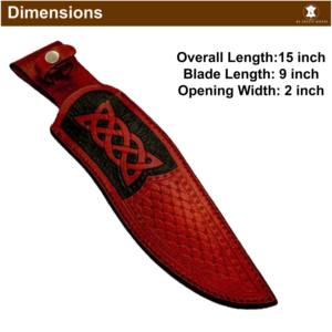 Gaine en cuir à grain riche de haute qualité OEM 100% faite à la main en usine 2023 pour couteaux à lame fixe - Product Image 6