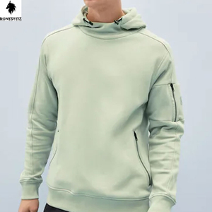 เสื้อฮู้ดดี้ผู้ชายแบบสวมหัว น้ำหนักเบา ออกแบบโลโก้ได้ตามต้องการ ผลิตจากผ้าฝ้ายเทอร์รี่ 100% ลายเรียบ สวมใส่สบาย เหมาะสำหรับฤดูหนาว - Product Image 1