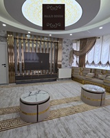 Ensemble de meubles de salon design marocain Majlis arabe 40cm hauteur assise comprenant un canapé tapis en laine table à rideaux FULL Home