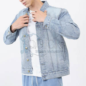 Respirant Écologique Imperméable Utilisation Extérieure Hommes Jeans Veste En Gros Logo Personnalisé Avant 100% Coton Printemps Veste - Product Image 5