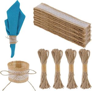 แหวนกระดาษเช็ดปากผ้าป่านปอกระเจาธรรมชาติงานประดิษฐ์รูปผีเสื้อของตกแต่งงานปาร์ตี้โต๊ะรับประทานอาหารทุกวันวัสดุกระดาษสีน้ำตาล - Product Image 5