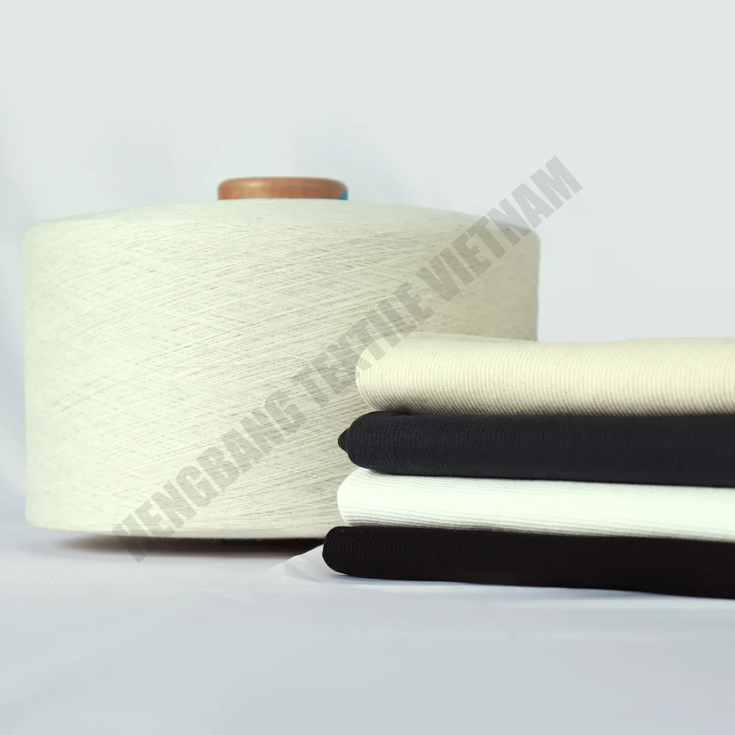 Kaliteli düz boyalı örgü TC ribana kumaş, moda pamuk Polyester tayt malzeme 2x 2 ribana kumaş