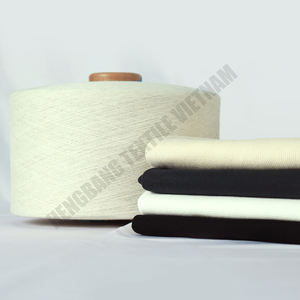 Tissu de côtes TC en tricot teint uni de bonne qualité, tissu côtelé 2x2 en coton polyester spandex à la mode - Product Image 1