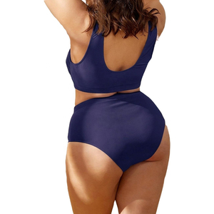 Hot Sale Plus Size Sexy Women 2 Piece Set Animal Print Anti-Bacterial Breathable Swimwear Front Logo Beachwear - Product Image 2