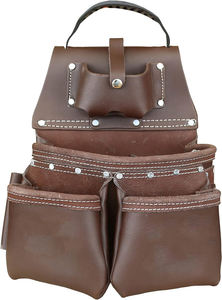 Custom Genuine Leather Breathable Waterproof CE Certified <b>Men's</b> Tool Belt Adjustable Waist Heavy-Duty Tool <b>Pouch</b> Construction 28 - Product Image 2