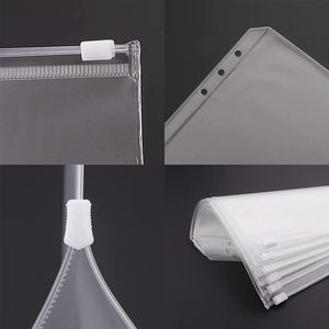 Bìa Gập <span class=keywords><strong>A5</strong></span> Bìa Gập Có Khóa Kéo PVC Chống Nước Trong Suốt Có 6 Lỗ Làm Phong Bì Đựng Tiền Mặt Ngân Sách Cho Bìa Sổ Kế Hoạch Ngân Sách <span class=keywords><strong>A5</strong></span> - Product Image 5