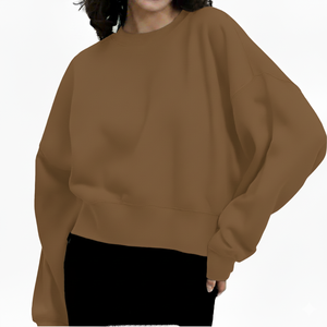 เสื้อสเวตเชิ้ตผู้หญิงทรงโอเวอร์ไซส์ ผ้าฝ้ายถักนุ่ม 100% ระบายอากาศได้ดี อุ่นสบาย ทรงหลวม แขนยาว พิมพ์ลายตัวอักษร เป็นมิตรต่อสิ่งแวดล้อม อบอุ่น เหมาะสำหรับฤดูหนาว - Product Image 5
