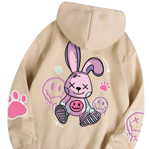 Sudadera con Capucha y Cremallera Completa, Estampada, de Algodón Grueso para Invierno, Estilo Urbano, Moda Femenina 2025, Personalizada, Hecha en Pakistán - Product Image 4