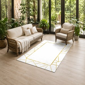 Tapis de salon multicolores neutres modernes vintage imprimés numériquement, lavables en machine, en chenille, antidérapants, vente en gros RUGS DEPOT LXDP-0012 - Product Image 6