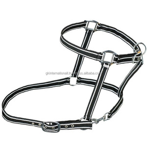 Licol de cheval en nylon à motif noir et blanc avec boucle et anneau réglables en acier inoxydable solide, nouveau design personnalisé - Product Image 5