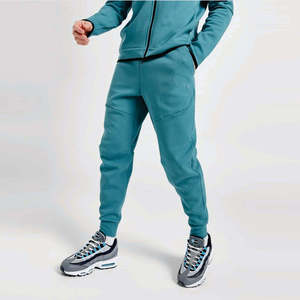 Ensemble de survêtement technique pour homme, design OEM, sweat à capuche zippé et pantalon de jogging, 70% coton 30% polyester, bleu zinc, grandes tailles - Product Image 4