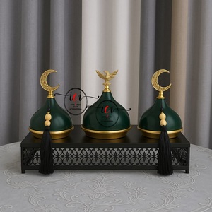 Minarete decorativo Diseño único Linterna de piso Ramadan Eid Hajj Festival Vajilla decorativa para fiestas Decoración de mesa elegante - Product Image 2