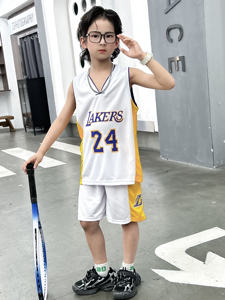 26 新着商品 # 15 # 32 # 22 # 24 マルチチーム キッズ バスケットボール ジャージ 通気性バスケットボール ウェア スーツ ヒート プレス フェニックス プラス サイズ - Product Image 5