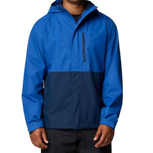 Custom Made <b>Men's</b> High Quality <b>Light</b> Fabric Winter <b>Rain</b> <b>Jacket</b> Hooded Stand Collar Multi-Color Pocket Latest High Street - Product Image 1