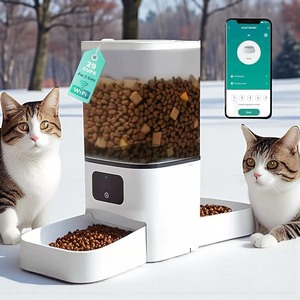 6L Dual Bowl Smart Pet Feeder Automatic <b>Cat</b> Dog Small Animals <b>Food</b> <b>Dispenser</b> Portion Control Dry <b>Food</b> Support Custom Color Brand - Product Image 1
