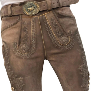 Venta al por mayor Trachten Herren Lederhose Kurz Oktoberfest Bavarian Lederhosen para Oktoberfest 2025 - Product Image 1