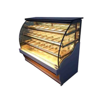 Comptoir de présentation en verre avec éclairage LED |   Vitrine personnalisable en acier inoxydable robuste, étanche, avec dos miroir et facile à nettoyer