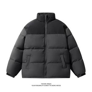 Veste matelassée unisexe en gros personnalisée, couleur contrastée, hiver, premium, matelassée, col montant, chaude, streetwear, veste, veste professionnelle - Product Image 5